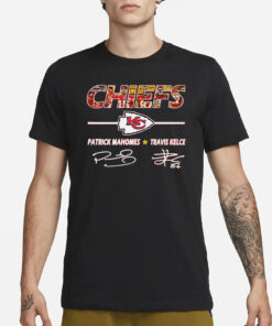 Chiefs Patrick Mahomes And Travis Kelce Signatures T-Shirt3