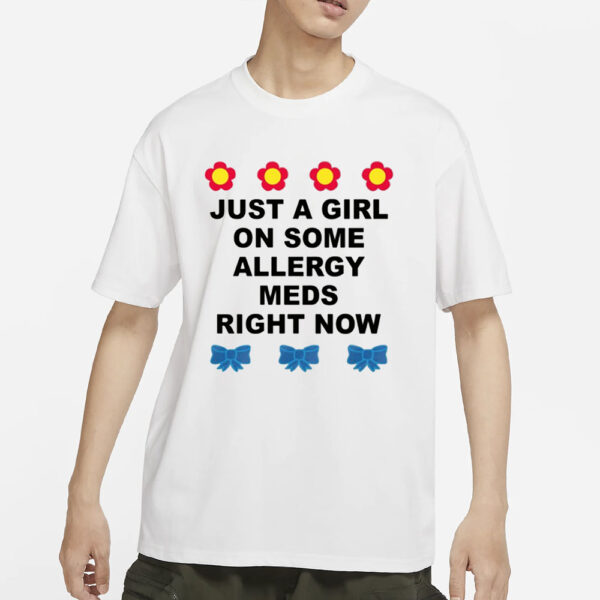 Omighty Just A Girl On Some Allergy Meds Right Now T-Shirt