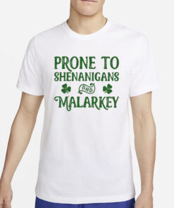 Prone To Shenanigans And Malarkey Print ShirtProne To Shenanigans And Malarkey Print T-Shirt2