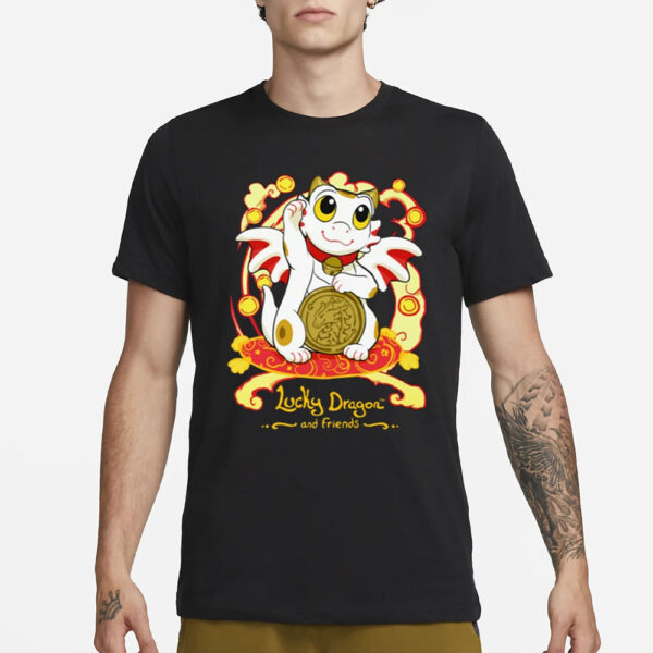 Sixthleafcloverstore Beckoning Lucky Dragon T-Shirt1