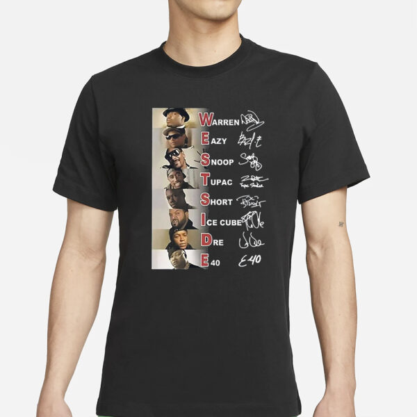 Warren Eazy Snoop Tupac Short Ice Cube Dre E40 T-Shirt