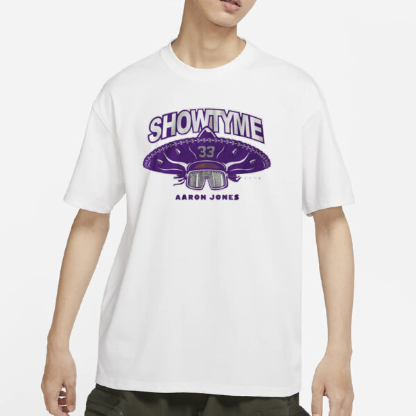 AARON JONES SHOWTYME MINNESOTA T-SHIRTS