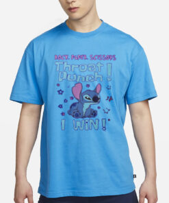 Angry Stitck Rock Paper Scissors Throat Punch I Win T-Shirt