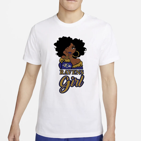 Black Girl Baltimore Ravens T-Shirt2