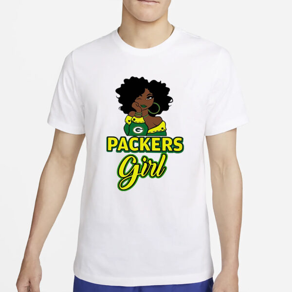 Black Girl Green Bay Packer T-Shirt2