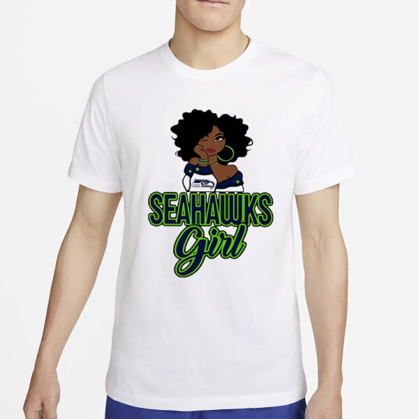 Black Girl Seattle Seahawks T-Shirt2