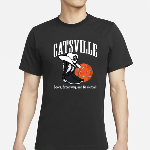 Catsville The Boots On Broadway T-Shirt