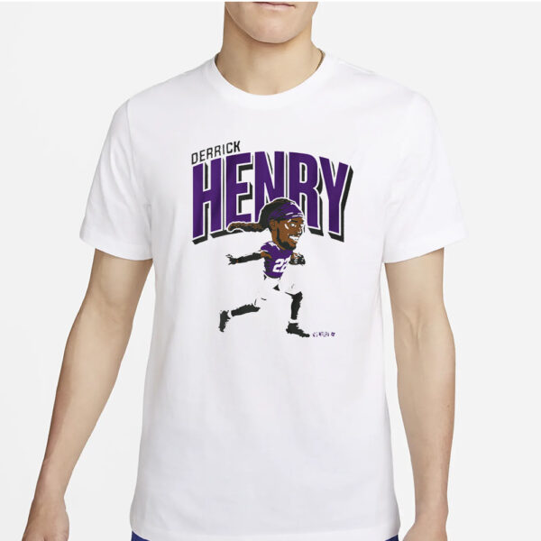 DERRICK HENRY BALTIMORE CARICATURE T SHIRT2