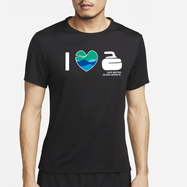 Devin Heroux I Love Curling Cape Breton Island-Unama'ki T-Shirt2