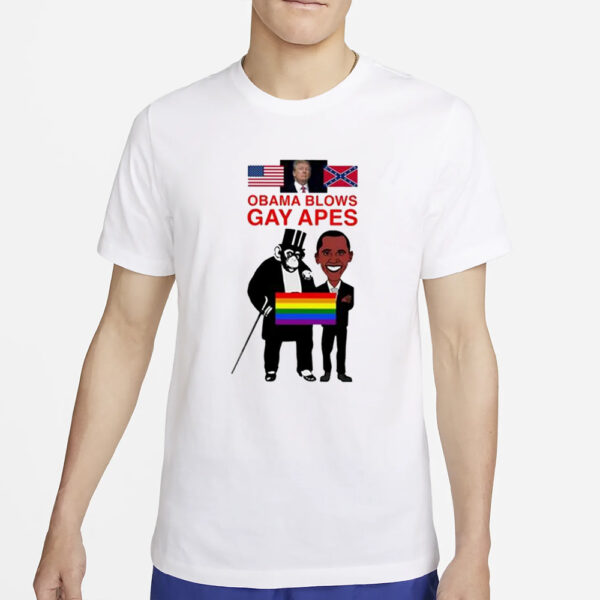 Donald Trump Obama Blows Gay Apes T-Shirt44