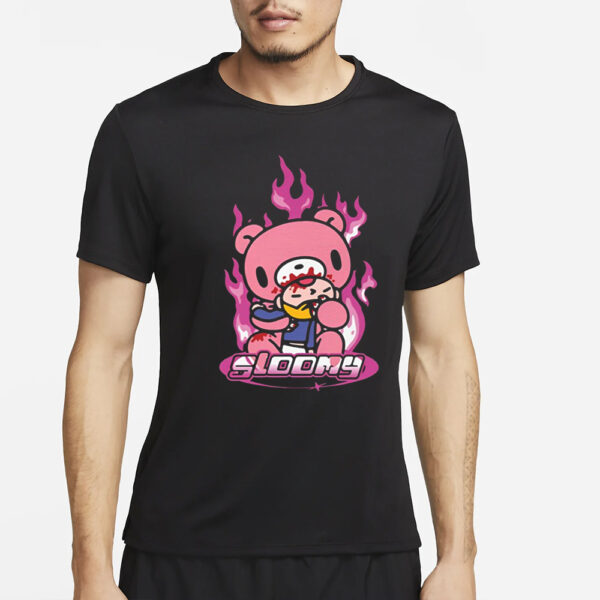 Gloomy Bear Y2k Pink Flame T-Shirt2