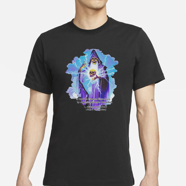 How To Cleanse Your Aura By Applying Simple Remedies Charge Your Skull With A Car Battery pRO T-Shirts