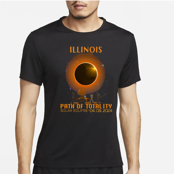 Illinois Path Of Totality Solar Eclipse April 8th 2024 T-Shirt4