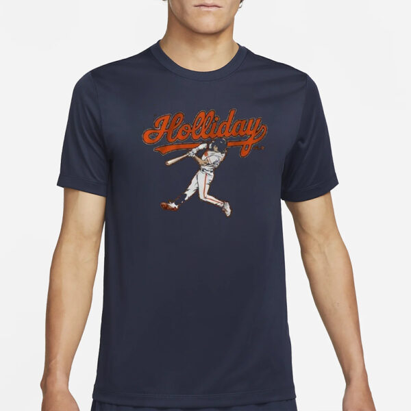 Jackson Holliday Orioles Slugger Swing T-Shirt4