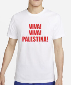 Julio Torres Wearing Viva Viva Palestina T-Shirt2