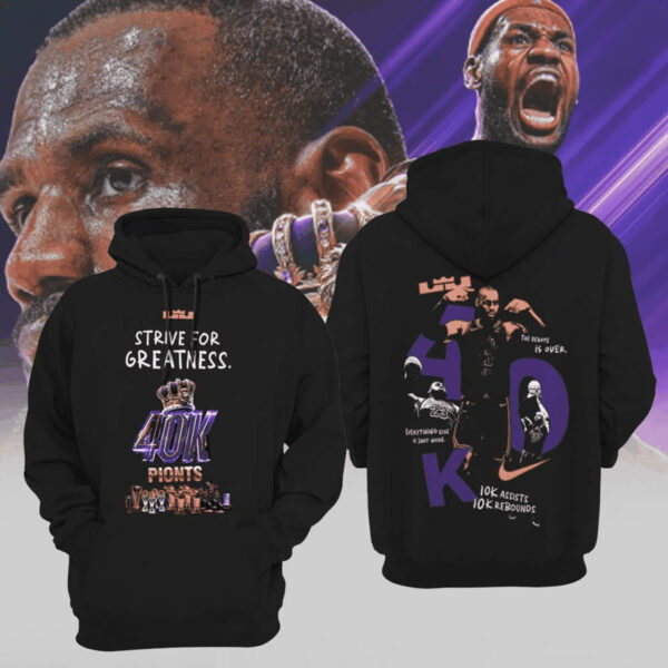 LA Lakers Lebron James 40K Points Hoodie