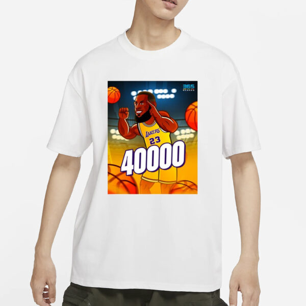 Lebron james sets an astonishing unbreakable record 40000 career points T-Shirt