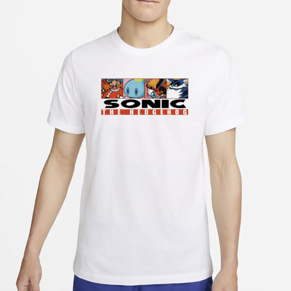 Mamono World Og Box Logo Sonic The Hedgehog T-Shirt4