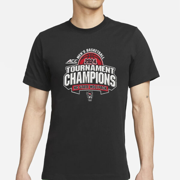 NC State Wolfpack Retro Brand Red 2024 ACC Men’s Basketball Tournament Champions T-Shirt