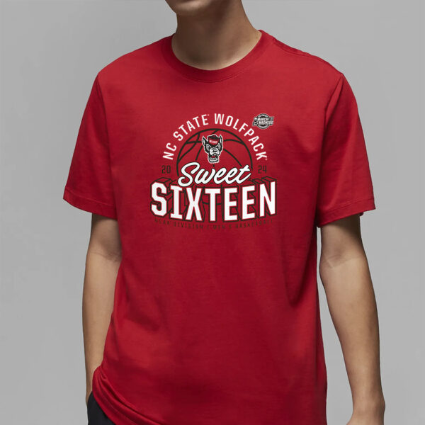 Nc State Wolfpack 2024 Ncaa March Madness Sweet Sixteen Defensive Stance T-Shirt2