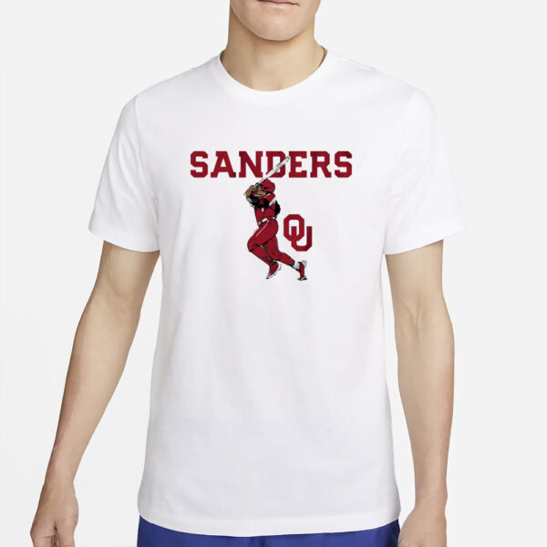 OKLAHOMA SOFTBALL CYDNEY SANDERS SLUGGER SWING T-SHIRT2