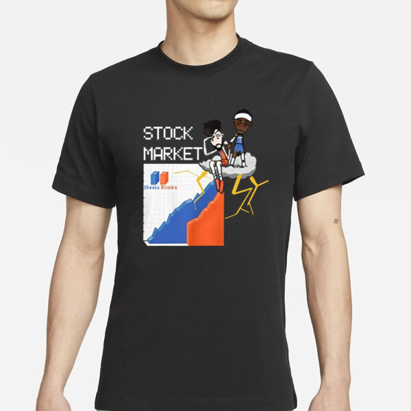 Okc Topic Thunder Stock Market Steals Blocks T-Shirts