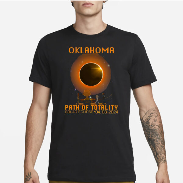 Oklahoma Path Of Totality Solar Eclipse April 8th 2024 T-Shirt3