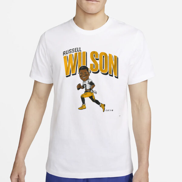 RUSSELL WILSON PITTSBURGH CARICATURE T-SHIRT2