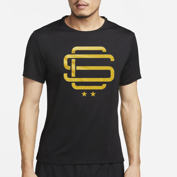 SqC Monogram Blk Gold T-Shirt5