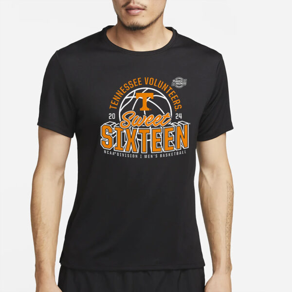 Tennessee Volunteers 2024 Tournament March Madness Sweet Sixteen Defensive Stance T-Shirt4