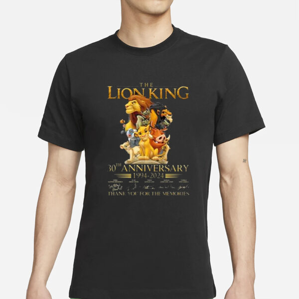 The Lion King 30th Anniversary 1994-2024 Thank You For The Memories T-Shirt