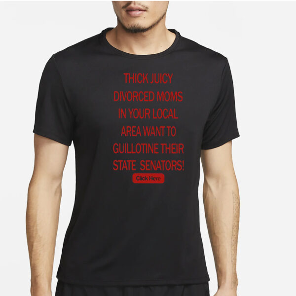 Thick Juicy Divorced Moms In Your Local Area Want To Guillotine Their State Senators T-Shirt2