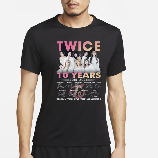 Twice 10 Years 2015-2025 Thank You For The Memories T-Shirt4