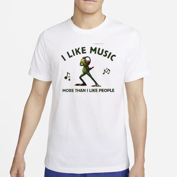 Wackyprint I Like Music More Than I Like People T-Shirt2