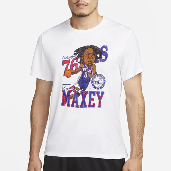 76ers Tyrese Maxey Caricature T-Shirt3