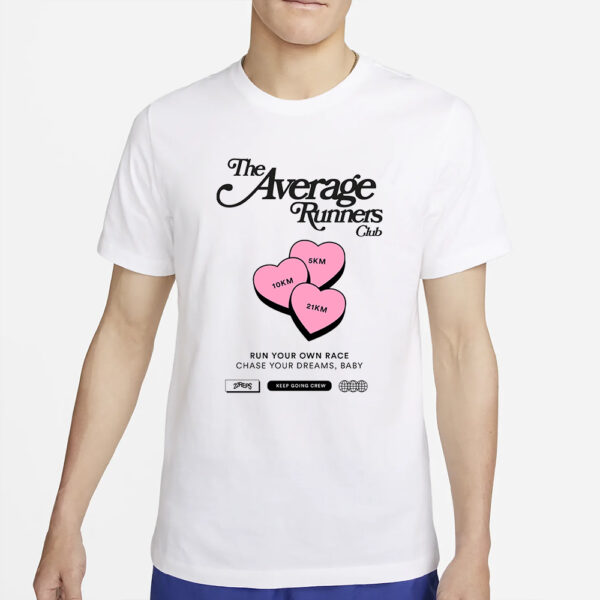 AVERAGE RUNNERS LOVE HEARTS T-SHIRT2