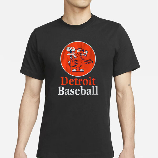 DETROIT BASEBALL PIZZA SPEAR T-SHIRT