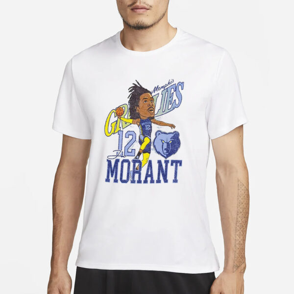 Grizzlies Ja Morant Caricature T-Shirt3