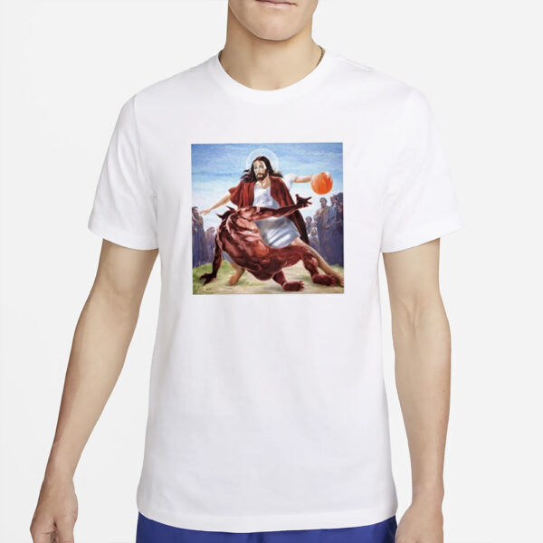 Happy Easter Satan Jesus Basketball T-Shirt2