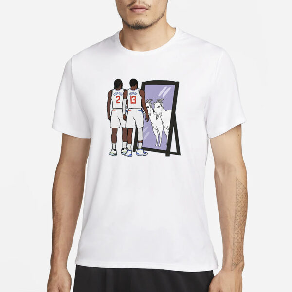 Kawhi Leonard and Paul George Mirror GOATs T-Shirt1