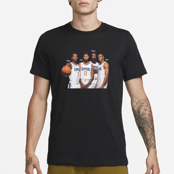 Kawhi Paul George Russell Westbrook James Harden La Clippers nba T-Shirt3