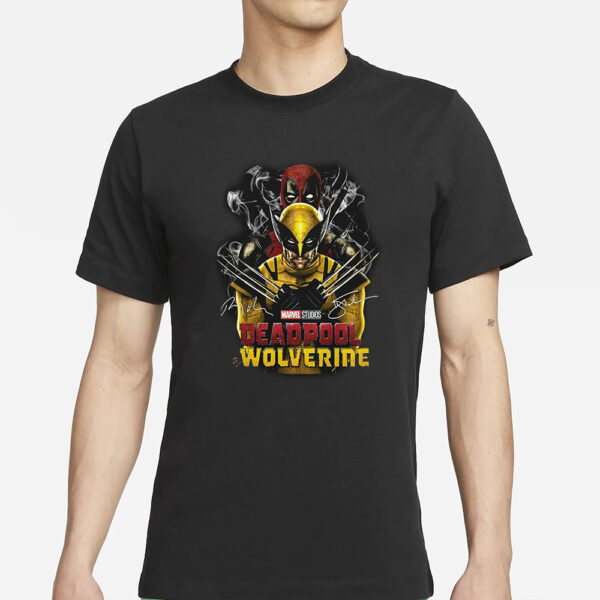 Marvel Studio Deadpool Wolverine Ryan Reynolds Hugh Jackman T-Shirt