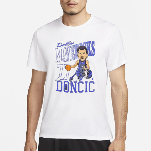 Mavericks Luka Doncic Caricature T-Shirt1