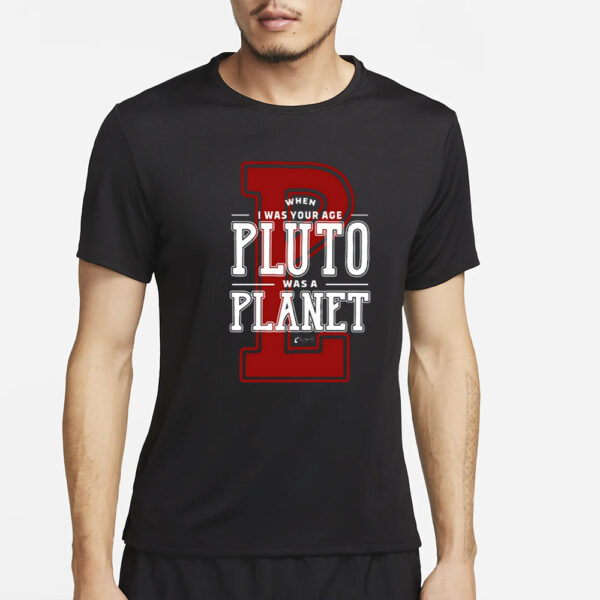 Misha Collins Wearing When I Was Your Age Pluto Was A Planet Lowell Observatory T-Shirt6