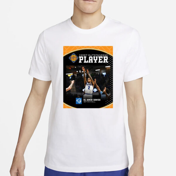 Most Outstanding Player Al Amir Dawes Seton Hall NIT Logo T-Shirt5