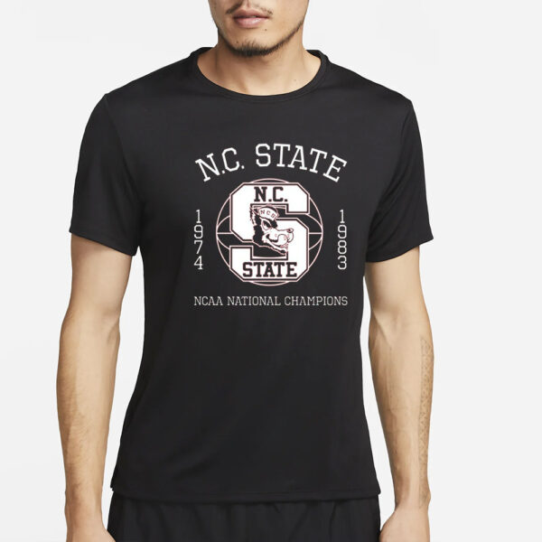 Nc State ’74 ’83 National Champs T-Shirt2