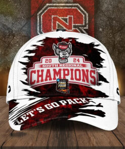 Nc State Let’s Go Pack 2024 Final Four South Regional Champions Hat2