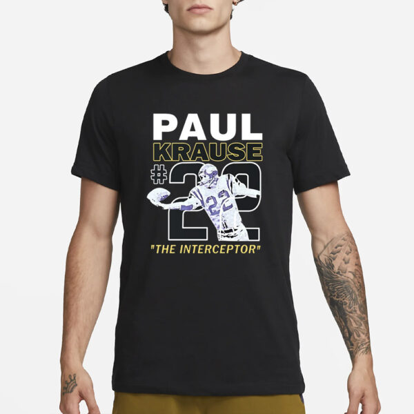 Paul Krause The Interceptor #22 T-Shirt1