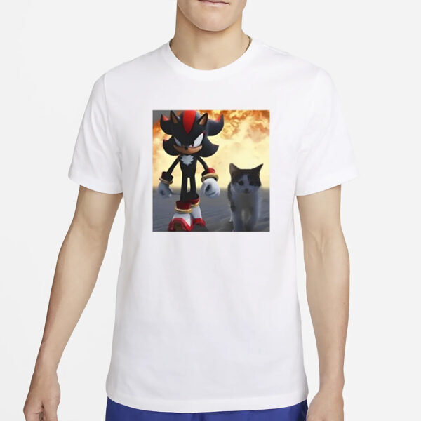 Shadow The Hedgehog And Cat T-Shirt3