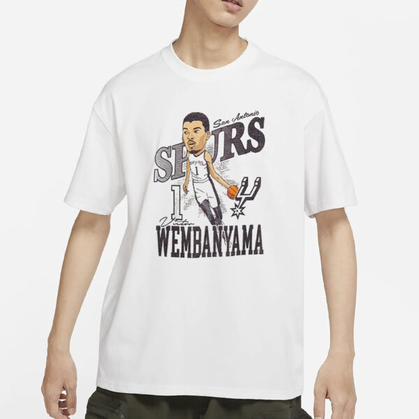 Spurs Victor Wembanyama Caricature T-Shirt